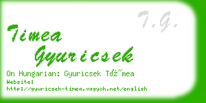 timea gyuricsek business card